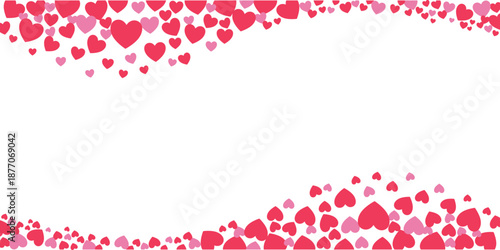 Happy Valentine's Day greeting card. Frame with love. Vector illustration on transparent background