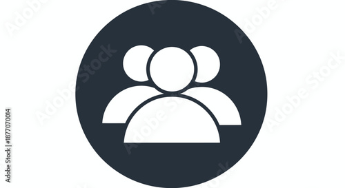 Simple icon representing a group of people in a circle.