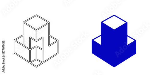 Blockchain Network Node Icon for Decentralized Infrastructure