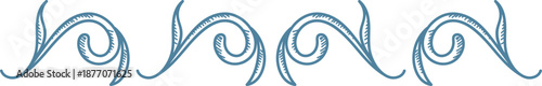 Flourish Border Divider Line Art