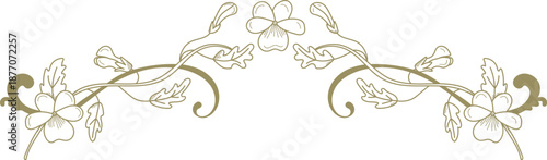 Floral Divider Swirl Sketch