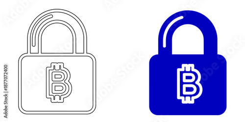 Cryptocurrency Hardware Wallet Icon, Secure Offline Cold Storage for Digital Assets Concept