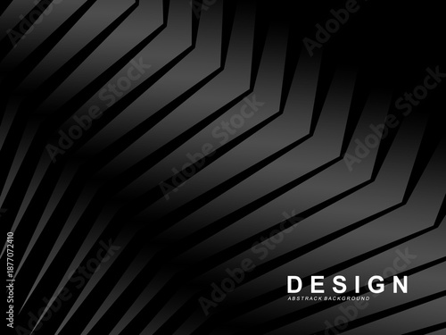 Premium background with diagonal gradient black luxury stripes pattern. Vector horizontal template for digital business banner, formal invitation, luxury voucher, prestigious gift certificate, etc.