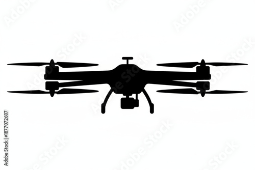Silhouette Drone: A sleek and modern drone, silhouetted against the sky, captures the essence of cutting-edge aerial technology.
