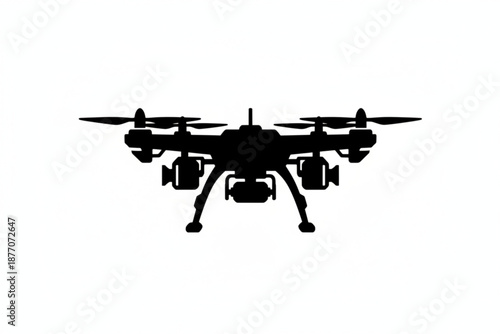 Drone Silhouette: A modern drone, captured in a stark, clean silhouette, hinting at the technology's sleek design and potential.