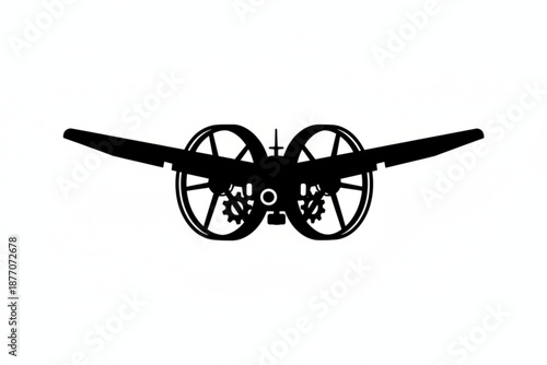 Mechanical Flight: A captivating illustration showcases the silhouette of a mechanical device, embodying the essence of flight through a blend of gears and wings. 