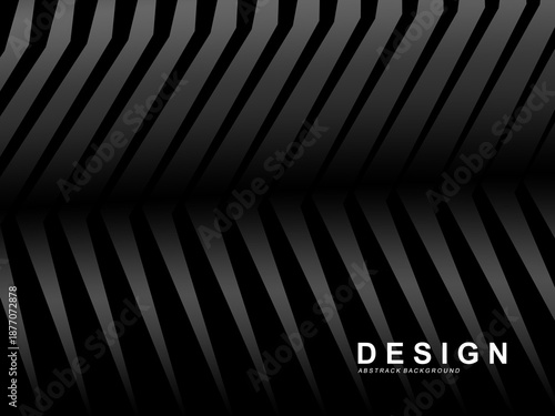 Premium background with diagonal gradient black luxury stripes pattern. Vector horizontal template for digital business banner, formal invitation, luxury voucher, prestigious gift certificate, etc.