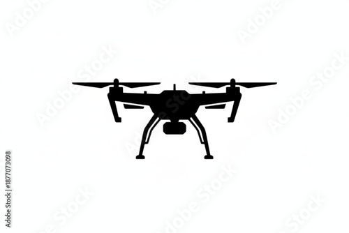 Drone Silhouette: A modern drone, captured in elegant silhouette, represents the pinnacle of aerial technology and innovation.