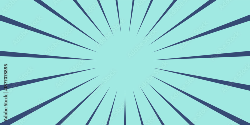 Obraz premium Abstract vector Blue Radial Burst Geometric Background Pattern.