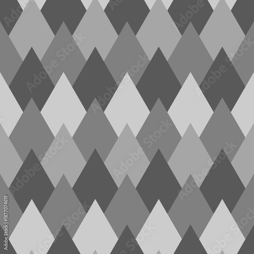 Japan traditional ethnic embroidery ornament with repeated scallops. Fish scale. Repeat scallop background. Seamless surface pattern design with scales. Ancient japanese sashiko uroko motif. Squama.