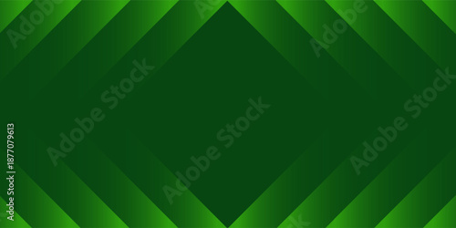 Green abstract geometric diamond background featuring layered gradient shapes and symmetrical depth, modern corporate and business design suitable for finance presentations, investment growth concepts