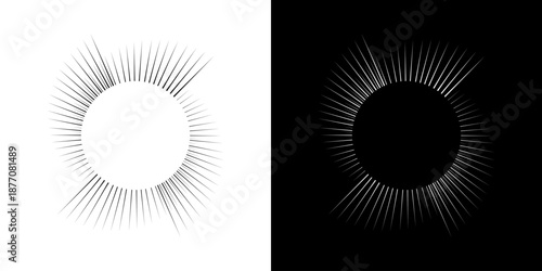 Dynamic abstract spiral sound wave rhythm lines. Circular spiral sound wave rhythm of lines. Circular futuristic abstract lines, black and white background.