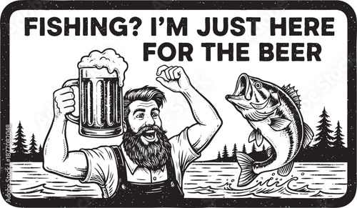 Funny Fishing Quote Illustration – Vintage Fisherman Humor Design