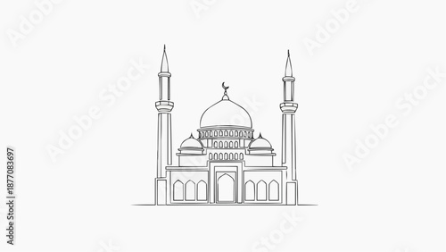 Mosque Illustration.