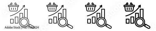 Market Demand Analysis  Icon Set Different Style Collection