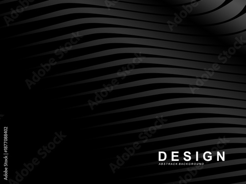 Premium background with diagonal gradient black luxury stripes pattern. Vector horizontal template for digital business banner, formal invitation, luxury voucher, prestigious gift certificate, etc.