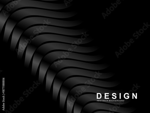Premium background with diagonal gradient black luxury stripes pattern. Vector horizontal template for digital business banner, formal invitation, luxury voucher, prestigious gift certificate, etc.
