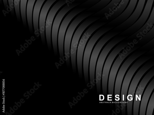 Premium background with diagonal gradient black luxury stripes pattern. Vector horizontal template for digital business banner, formal invitation, luxury voucher, prestigious gift certificate, etc.