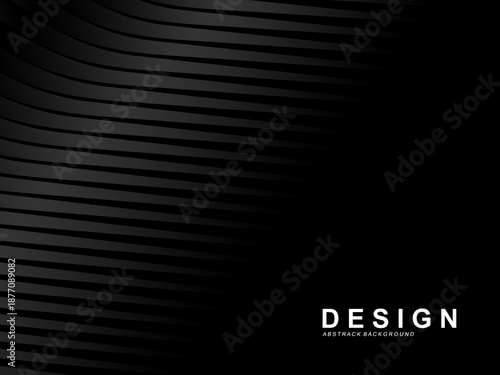 Premium background with diagonal gradient black luxury stripes pattern. Vector horizontal template for digital business banner, formal invitation, luxury voucher, prestigious gift certificate, etc.
