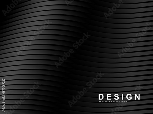 Premium background with diagonal gradient black luxury stripes pattern. Vector horizontal template for digital business banner, formal invitation, luxury voucher, prestigious gift certificate, etc.