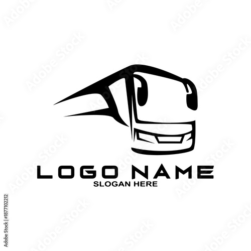 Bus Icon, travel bus logo template.