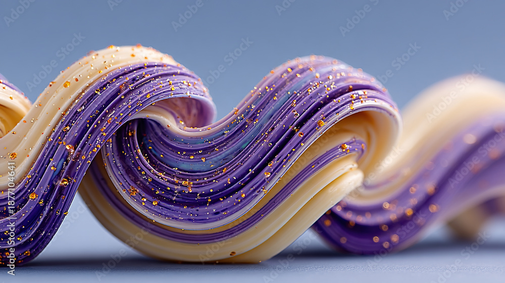 custom made wallpaper toronto digitalClose-up of colorful twisted candy with sprinkles on a blue background.