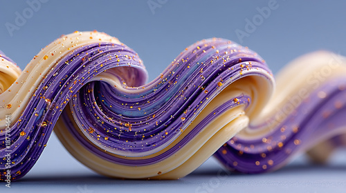 Wallpaper Mural Close-up of colorful twisted candy with sprinkles on a blue background. Torontodigital.ca