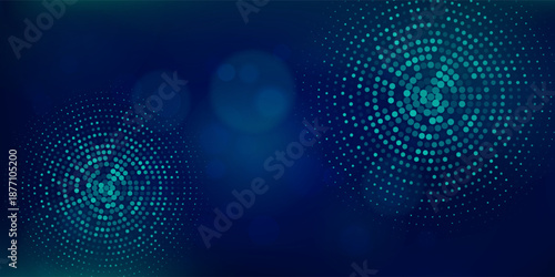 Digital technology wave speed connect blue green background, cyber nano information, abstract communication, innovation future tech data.