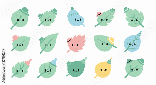 Colorful succulent plants with heart shapes vector collection