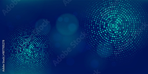 Digital technology wave speed connect blue green background, cyber nano information, abstract communication, innovation future tech data.