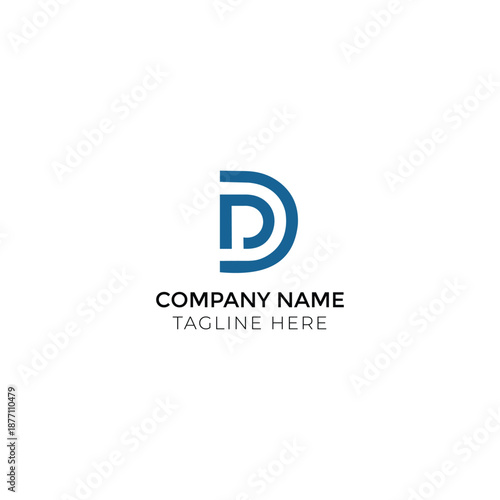 Modern D Letter Monogram Logo for Business Branding