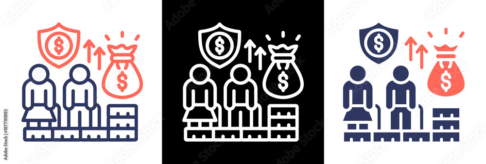 Obraz premium Retirement Plan triplestyle icon