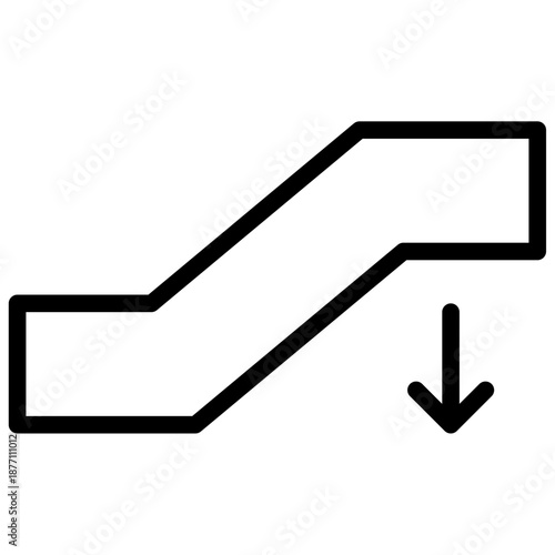 escalator down icon