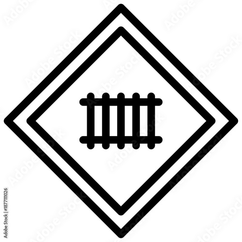 train railway sign icon