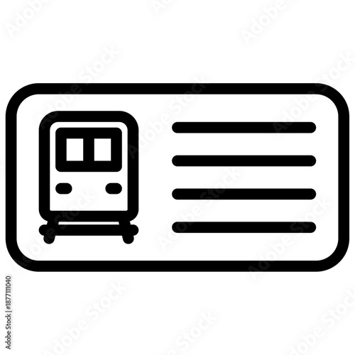 train ticket icon