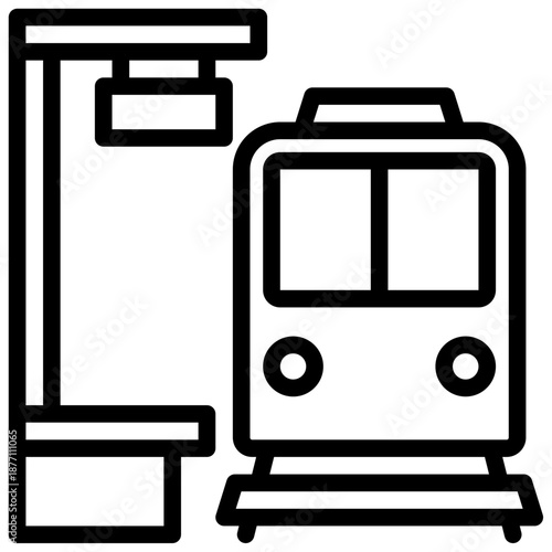 illustration of a train platform 