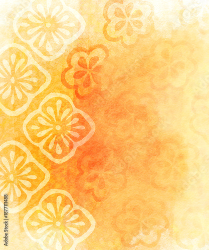 Hand-Painted Floral Watercolor Background – Soft Layered Flower Illustration