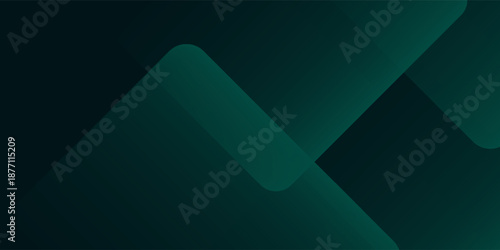 Dark green abstract background with gold lines and shadow. Geometric shape overlap layers. Transparent squares. Modern luxury rounded squares graphic pattern banner template design