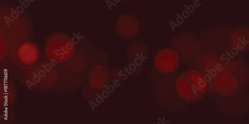Soft Red Bokeh Lights Background With Glowing Orbs For Festive Or Abstract Design Projects
