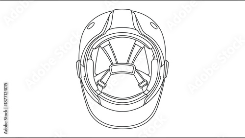 An illustration of the inside of a protective hard hat on a white background.