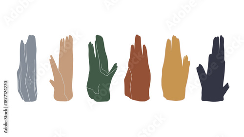 Diverse Hands Silhouette, Unity and Connection, Abstract Design