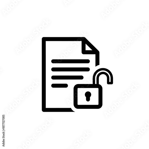 Security and Privacy Concept with Locked Document and Padlock Illustration