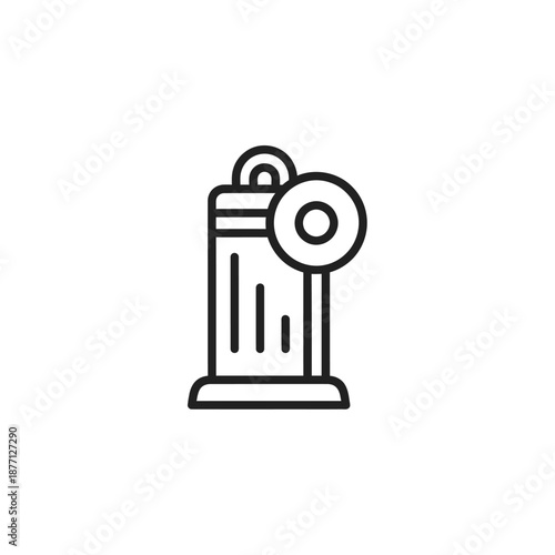 Simple Black and White Lock and Circular Lock Icon for Security and Safety Concepts