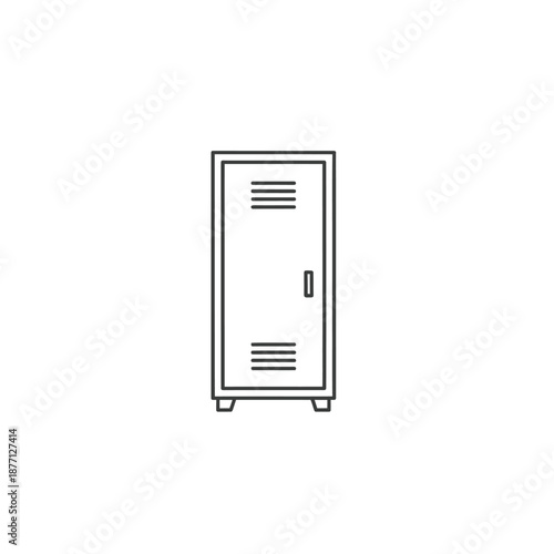 Simple Locker Door with Ventilation Panels for Storage Rooms and Gym Facilities