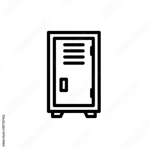 Simple Locker Icon for Security and Storage Concepts in Digital Design