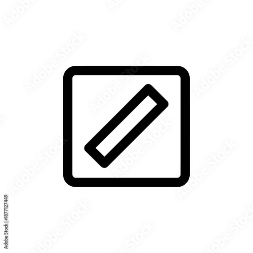 Simple Eraser Icon Illustration for Digital Editing or Cleaning Purposes