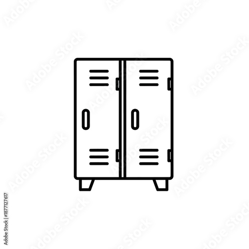 Single Steel Lockers in a Modern Industrial Setting for Storage Facilities