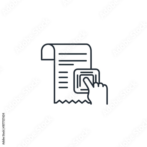 Smartphone Touchscreen Payment Scanner with Receipt and Hand Gesture for Digital Transactions