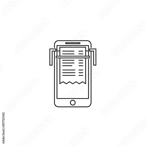 Smartphone with Printable Receipt for Mobile Transaction or Digital Purchase