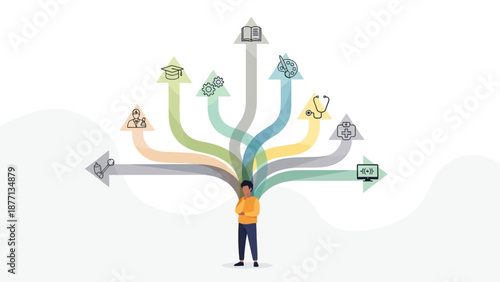 Navigating Career Paths and Future Opportunities with Diverse Professional Icons
